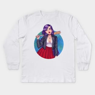 Girl Gang Sailor Mars Kids Long Sleeve T-Shirt